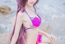 [Cosplay]木绵绵OwO - 泳装斯卡哈 [21P]-套图岛