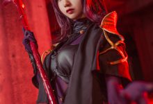 [Cosplay]木绵绵OwO – 斯卡哈 [17P]-套图岛