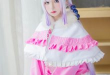 日本少女cos白丝美腿康娜卡姆依图片-套图岛