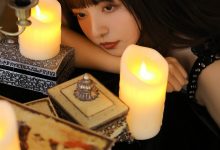 圆脸美女暗黑系美女艺术照片-套图岛