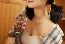 格子衬衫美女性感诱惑写真图片-套图岛