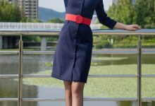 SIW斯文传媒 051 东航工装制服帽子丝巾套裙四件套 - 思琪 [67P-163M]-套图岛