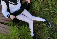 西尔酱 NO.015 — 户外jk白丝 [53P-327M]-套图岛