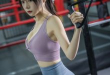 香草喵露露 - NO.35 小露乱撞 健身房瑜伽服 [35P1V-1.23GB]-套图岛