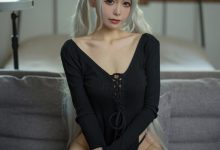 樱岛嗷 - NO.09 黑猫针织衫连体衣 [57P+1V-704MB]-套图岛