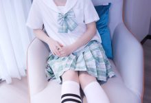 初夏女神 NO.013 念念 常规S码绿色JK套搭配小白鞋[126P+1V／5.82GB]-套图岛