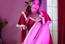 轩子巨2兔 - 圣诞白色马油袜 [20P-34MB]-套图岛