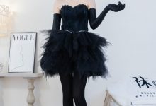 [BoBoSocks袜啵啵]NO.487 小甜豆 高跟鞋、油亮厚黑丝、黑色丝手套[145P+1V／5.59GB]-套图岛