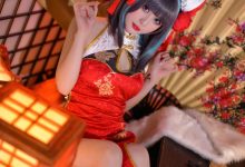 Zaya秋 NO.009 碧蓝航线 柴郡 红旗袍 [20P-177M]-套图岛