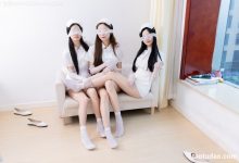 物恋传媒 No.2500 茯苓&泡泡&橙子-平底鞋、短白丝、护士服、白丝 [285P1V-9.97GB]-套图岛