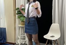 三禾摄影 No.048 牛仔裙 黑丝 高跟 [232P1V-2.74GB]-套图岛