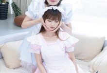 BoBoSocks袜啵啵 No.745 小甜豆甜甜圈-女仆装、皮鞋、薄白丝-套图岛