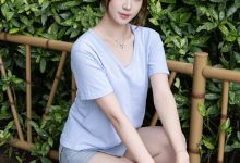 甜予摄影 No.259 小俏-运动鞋、淡黄色棉袜、裸足-套图岛