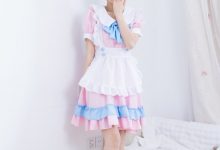物恋传媒 No.2802 菜菜-平底鞋、白棉袜、裸足、女仆装-套图岛
