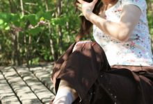 [王朝贵足]0074 外景套图 宣萱灰色水晶短丝游园仕女系列A-套图岛
